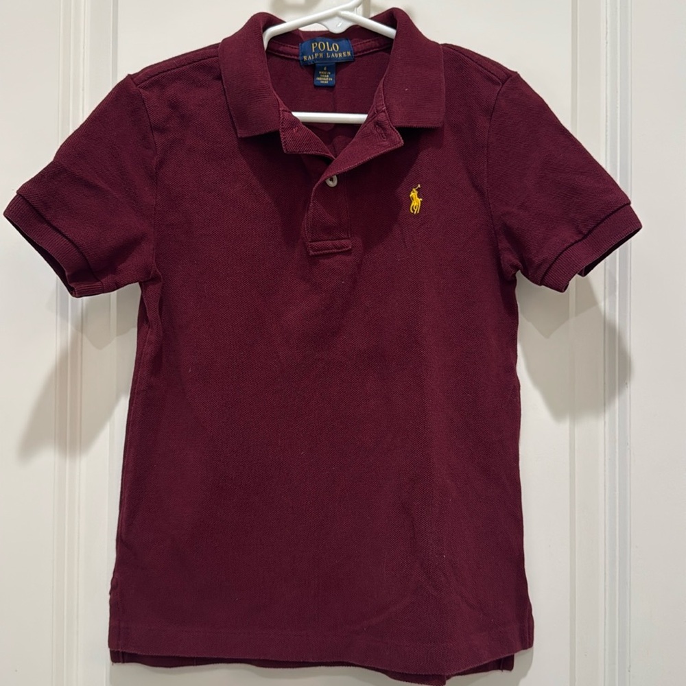 Polo Ralph Lauren classic short sleeved maroon boys size 6 polo! - Picture 2 of 7